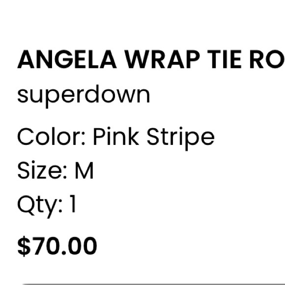 Superdown Blush Striped wrap romper - Picture 3 of 4